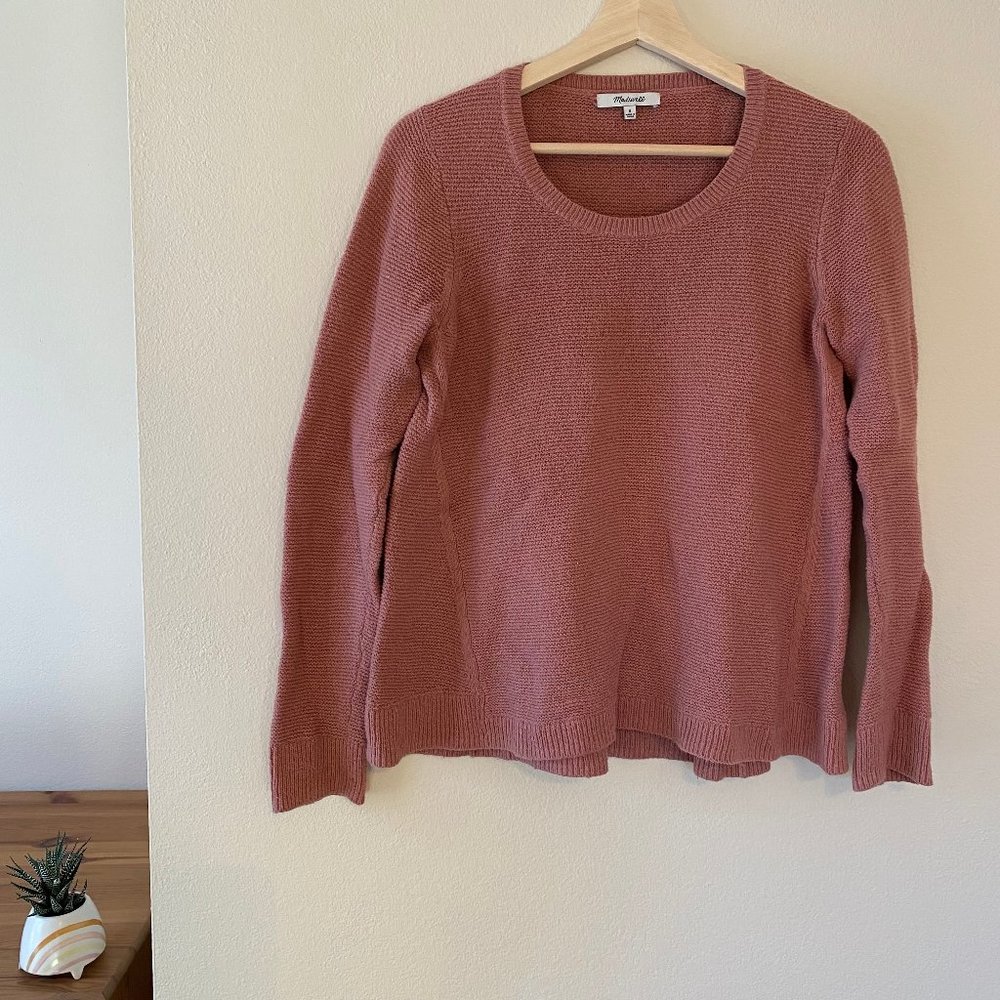 Madewell textureful Riverside sweater in dusty rose